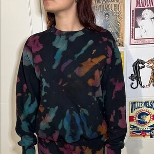 Multicolor Tie-Dye Women's Sweater and Pants